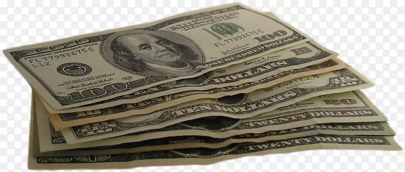 美元货币网站剪贴画-一大叠美元，以避免金钱材料。