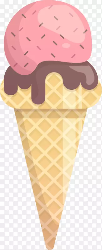 那不勒斯冰淇淋圆锥冰淇淋