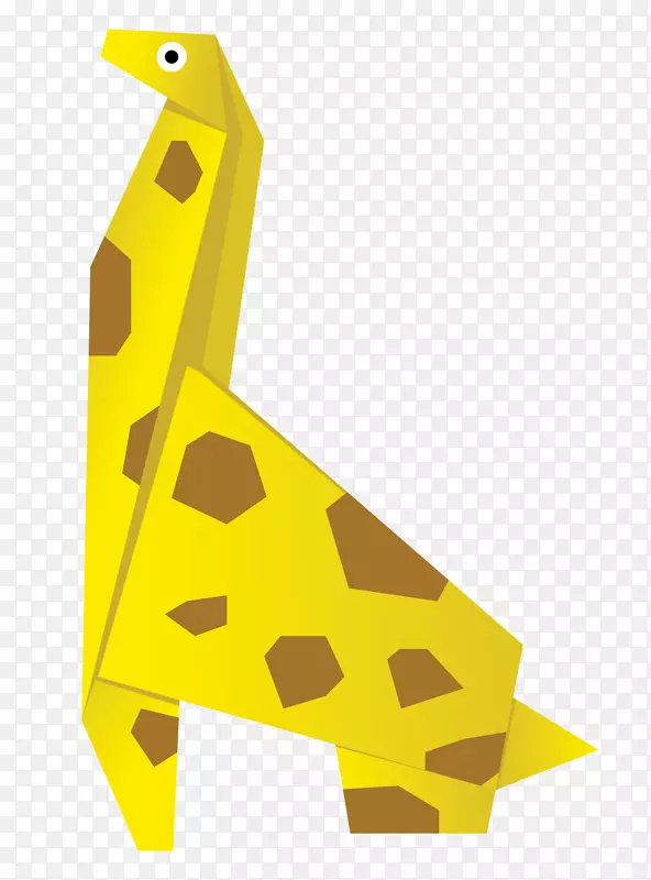 折纸-免版税插图-长颈鹿折纸