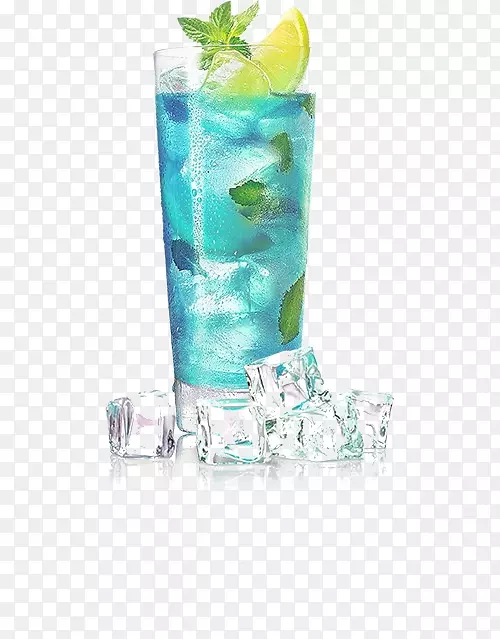 鸡尾酒汁百事可乐蓝碳酸饮料蓝冰饮料