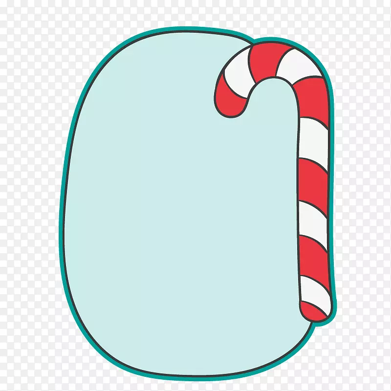 糖果手杖圣诞画框-蓝色糖果对话框