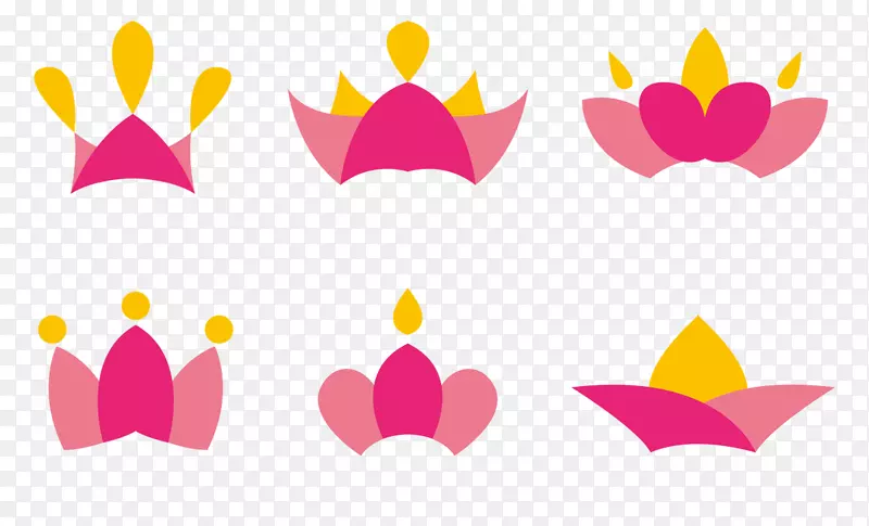 皇冠卡通设计师-可爱的粉色皇冠