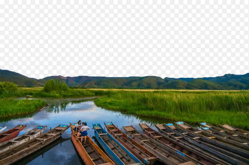 洱海湖泸沽湖拉什海草海壁纸-泸沽湖草海四景