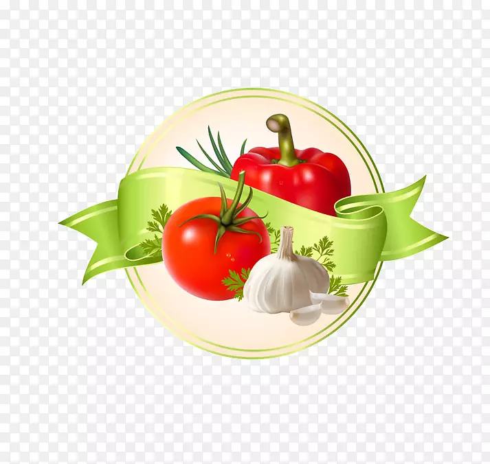 蔬菜水果、铃椒、辣椒、番茄和大蒜