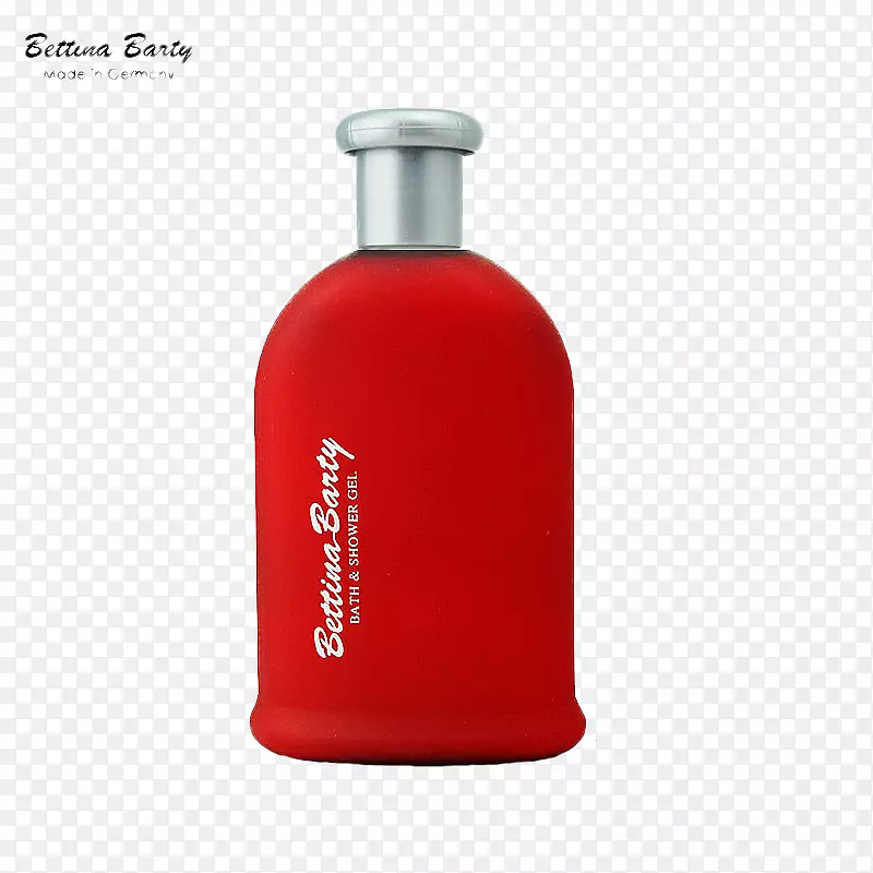 玻璃瓶洗发水-红色磨砂瓶洗发水