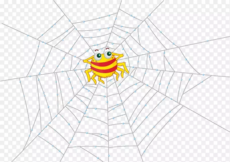 蜘蛛网卡通插图-卡通蜘蛛网