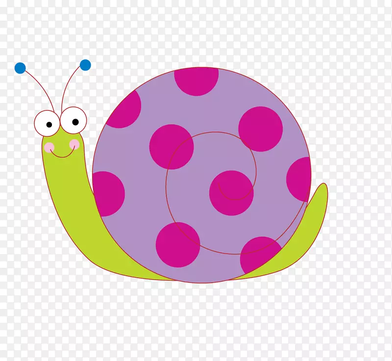 昆虫爬行动物正交天-彩色卡通昆虫蜗牛