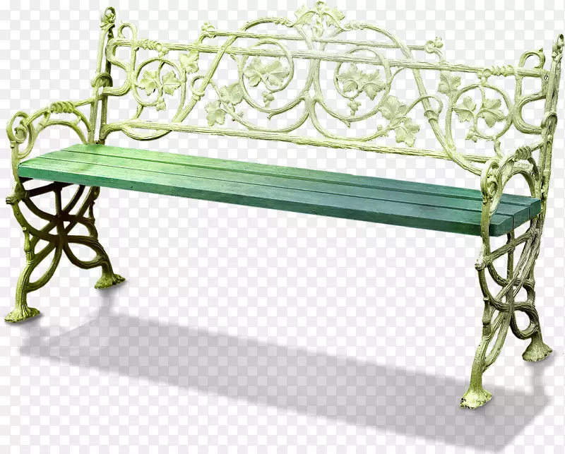 长椅桌-雕刻公园长椅