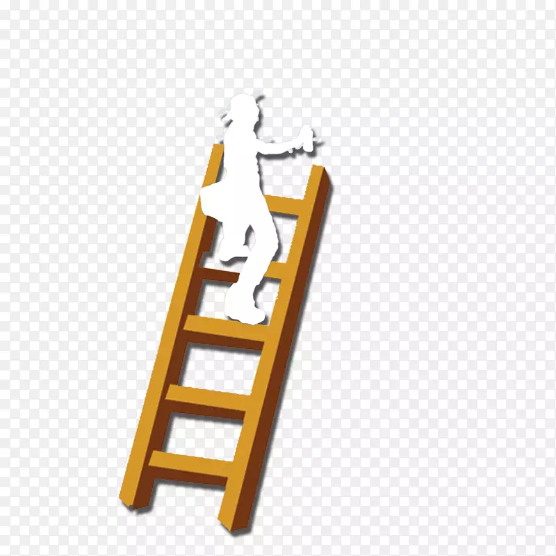 攀岩男子儿童剪贴画-男子爬楼梯