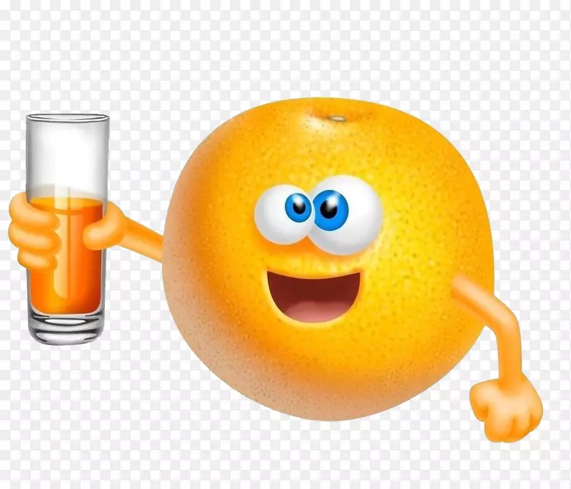橙汁水果卡通-橙汁