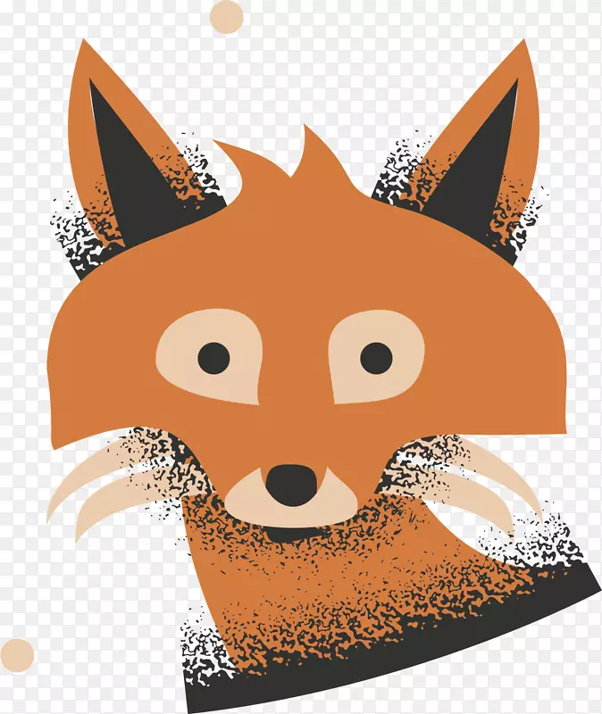 红狐插图-可爱狐狸