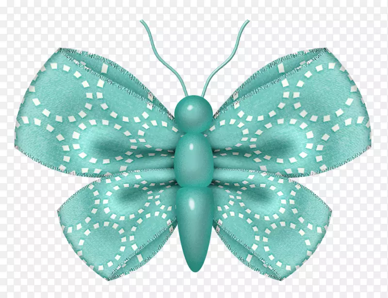 蝴蝶图标-布虫上的蓝色蝴蝶