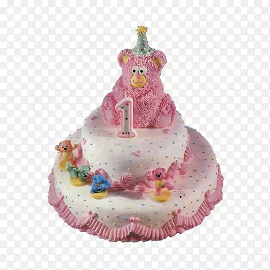 蛋糕生日蛋糕松饼粉红熊蛋糕