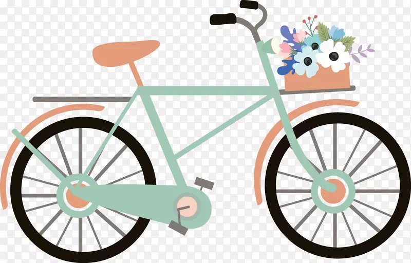 自行车土坯插画机计算机文件-自行车