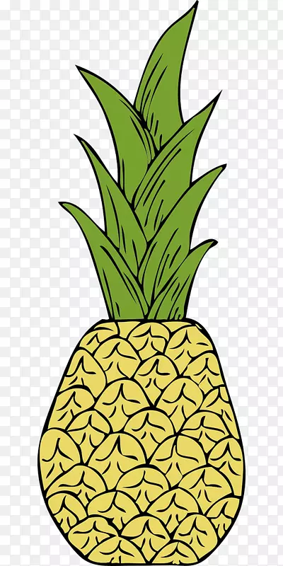 水果色拉菠萝剪贴画黄色菠萝