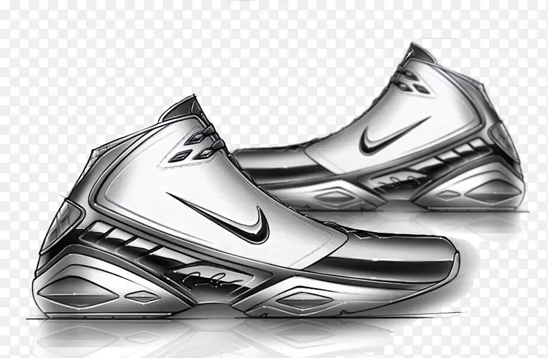 鞋耐克空气约旦运动鞋绘画时尚银篮球鞋