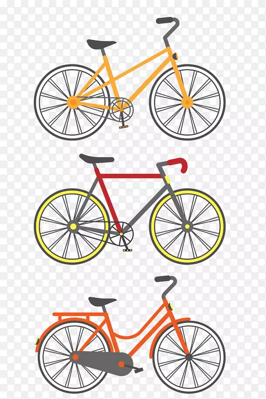 绘画剪影-自行车