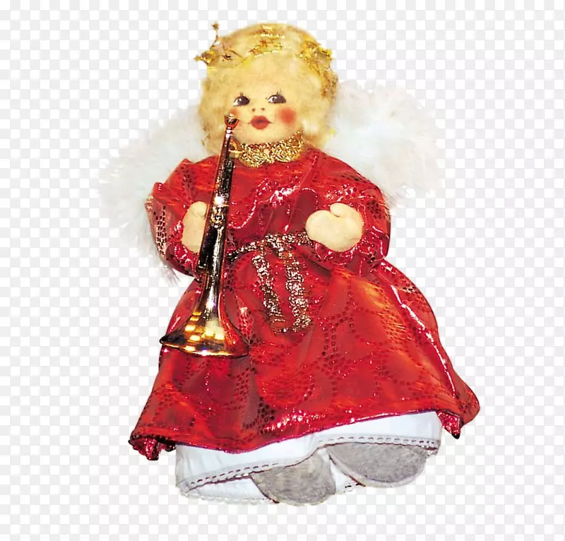 娃娃圣诞装饰品玩具摄影-红色长毛绒娃娃