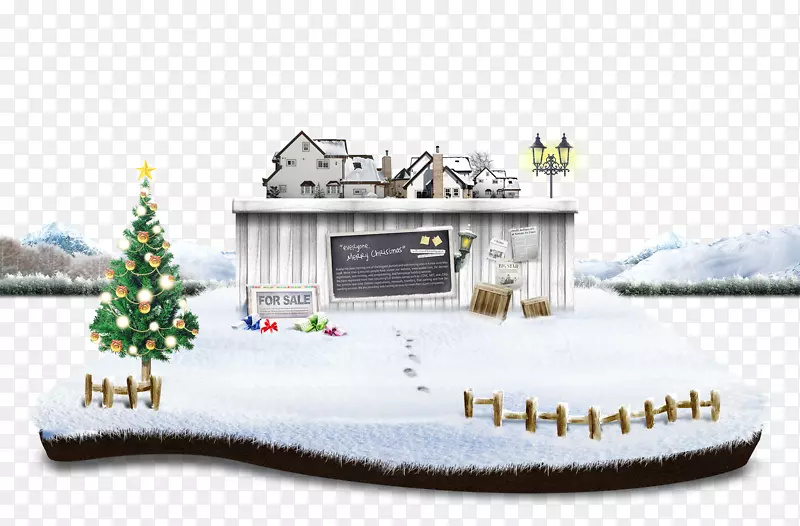 圣诞雪模板-冬季雪景