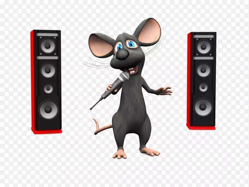 麦克风电脑鼠标唱歌-老鼠用麦克风唱歌