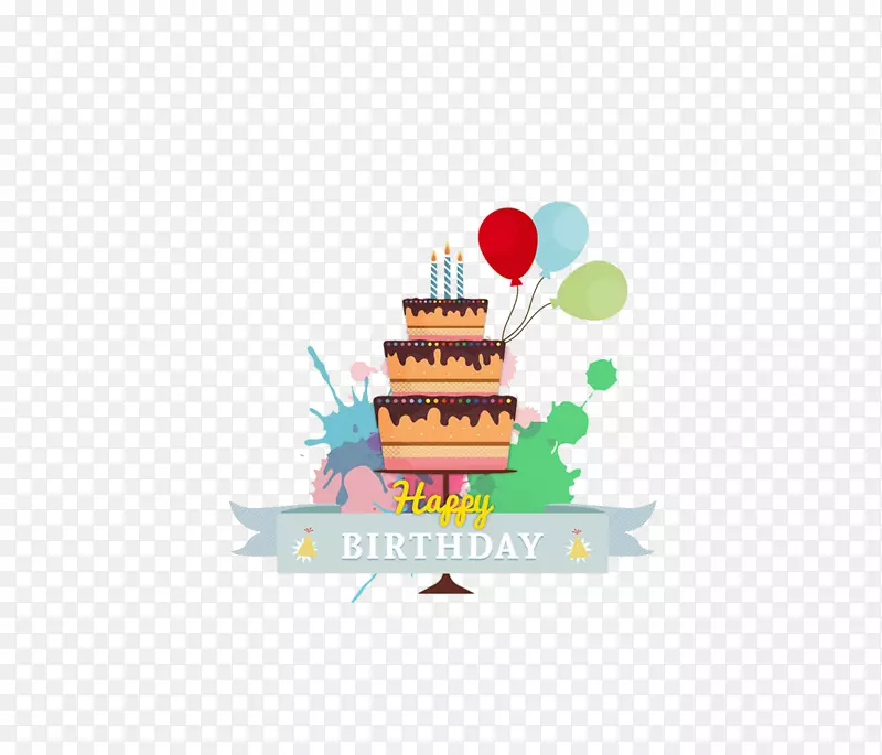 生日蛋糕贺卡祝你生日快乐-生日蛋糕