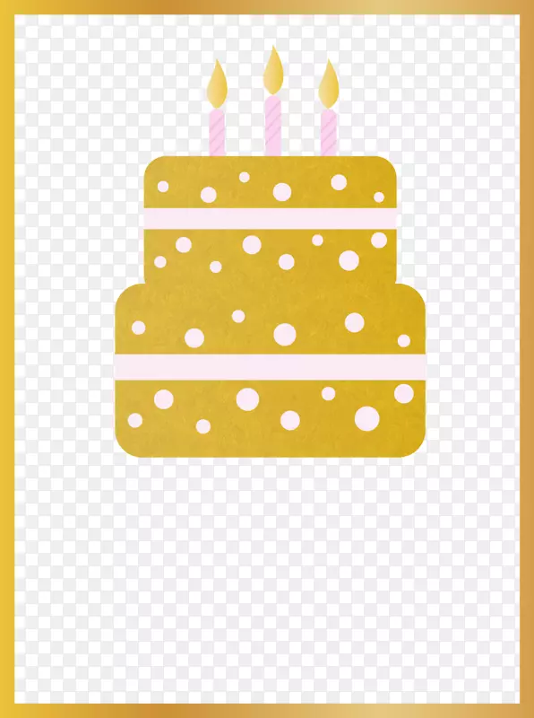 生日蛋糕纸-金盒生日蛋糕