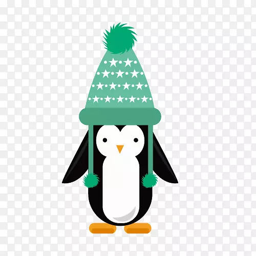 企鹅鸟卡通-卡通企鹅戴帽子