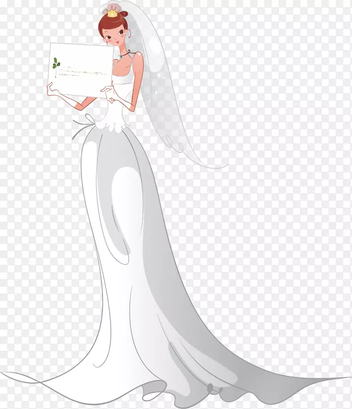 新娘-穿着婚纱的新娘