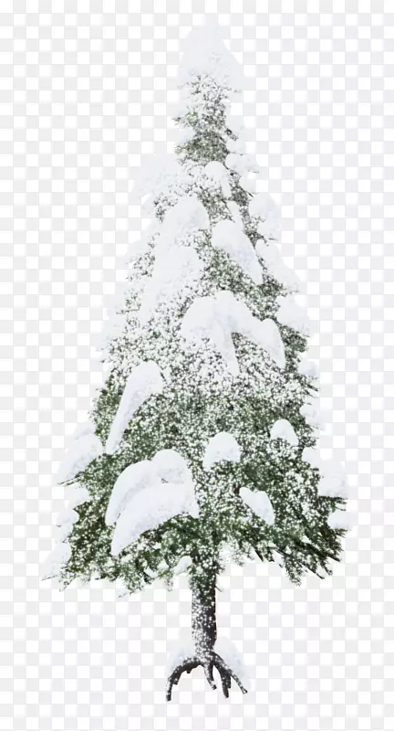 圣诞树雪夹艺术-雪树