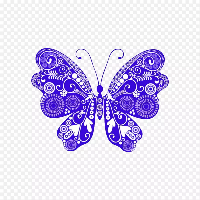 蝴蝶剪贴画-紫色蝴蝶