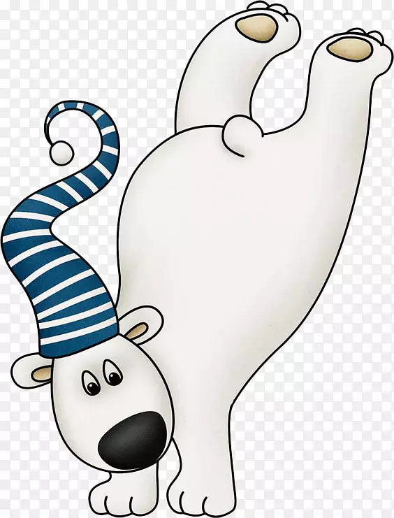 小北极熊大熊猫剪贴画-三欢画的北极熊