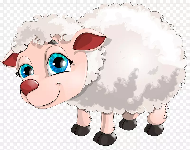 羊牛剪贴画-卡通羊