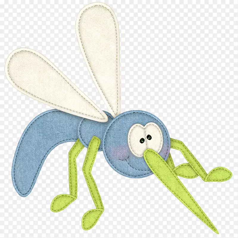 蚊虫画夹艺术-蚊子蓝色