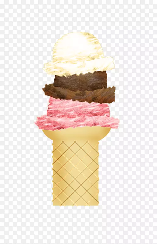 那不勒斯冰淇淋筒忘了彩色冰淇淋