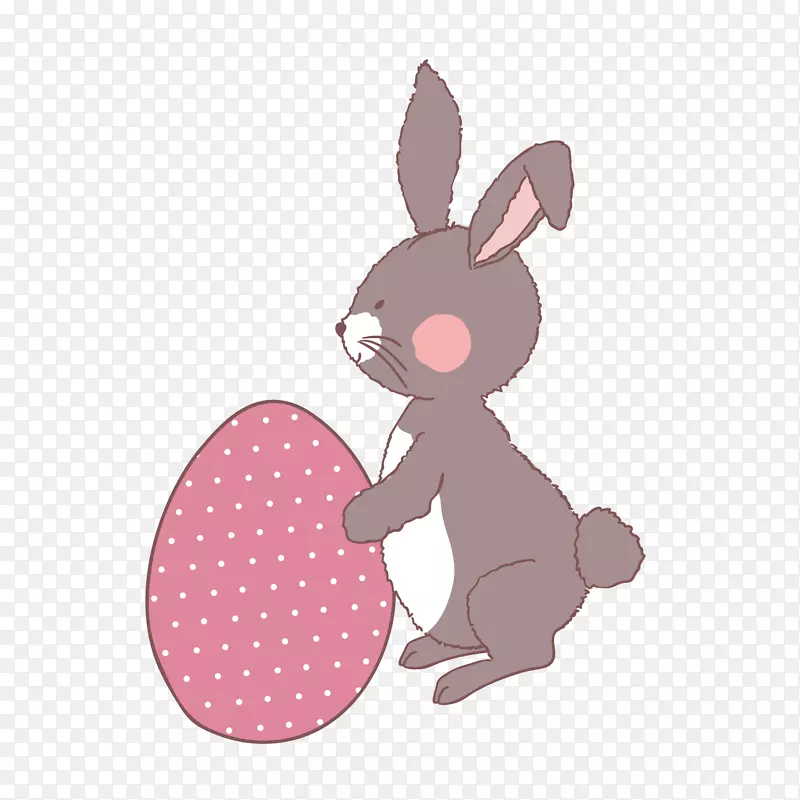复活节兔子欧洲兔子插图复活节兔子手绘插图