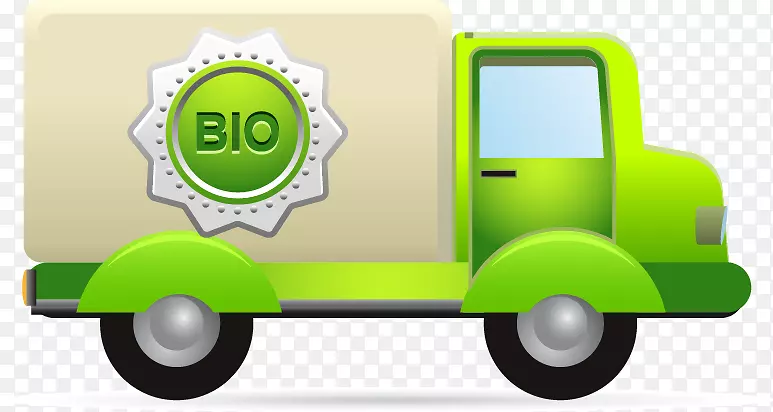 Adobe插画-绿色漆前卡车图案