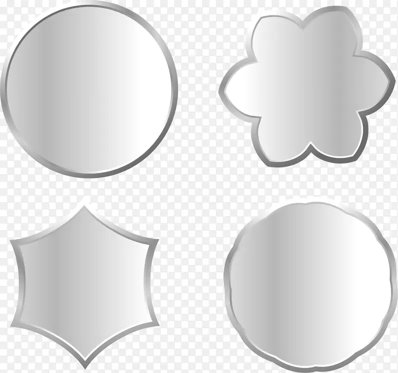 金属银下载-金属银不同形状标志