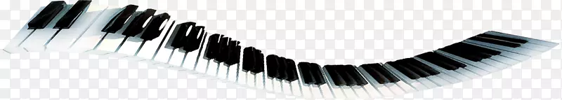 钢琴剪贴画-美丽的黑白钢琴键