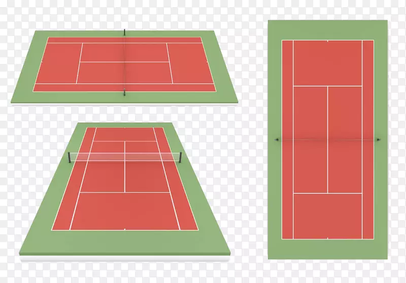 网球中心羽毛球插图-几何羽毛球球场
