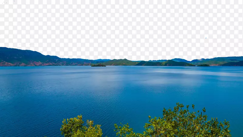 湖泊水资源入海口壁纸-泸沽湖格构半岛三年