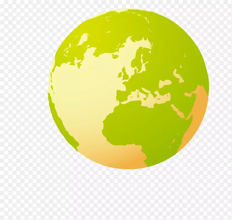 地球大地测量学图地球椭球卡通绿色地球