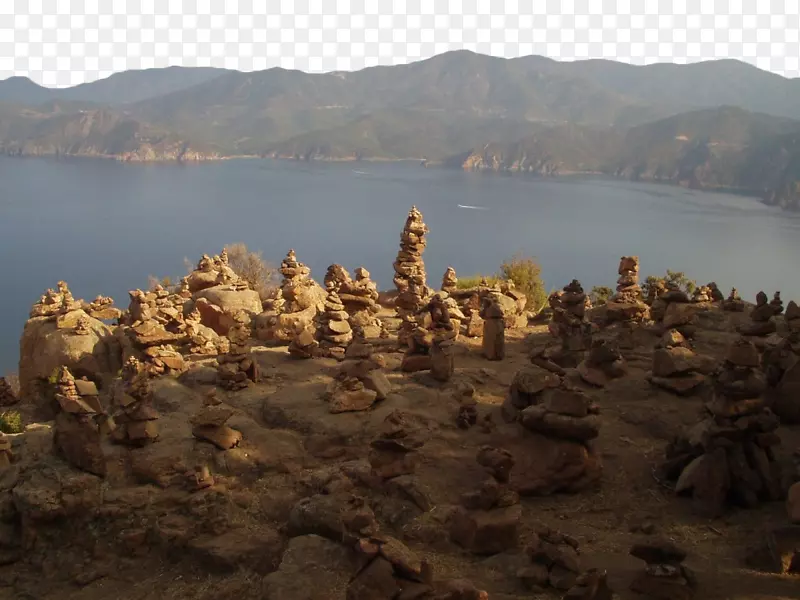岩石摄影巨石-科西嘉岛
