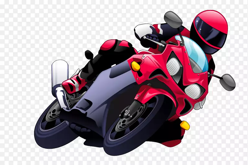 摩托车头盔摩托车赛车-卡通摩托车