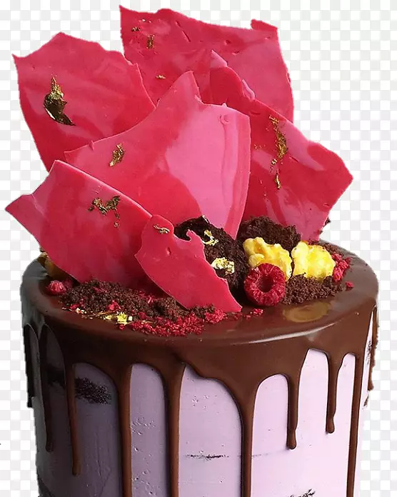 巧克力蛋糕托奶油红巧克力蛋糕
