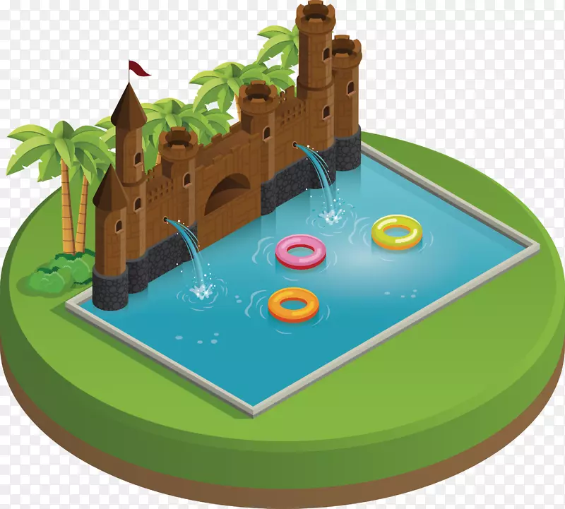 游泳池游乐场-城堡游泳池