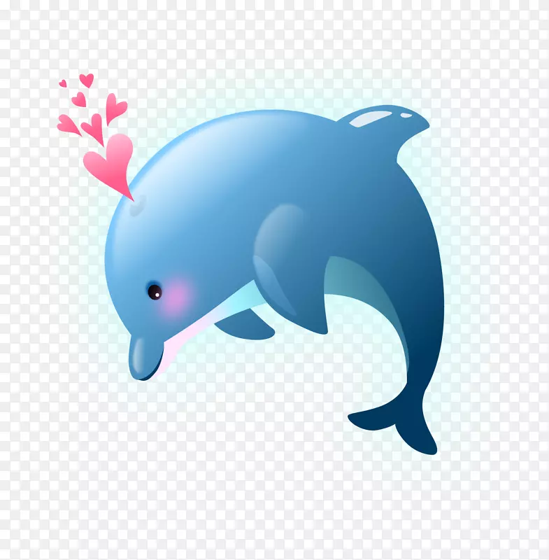 海豚情人节剪贴画-海豚