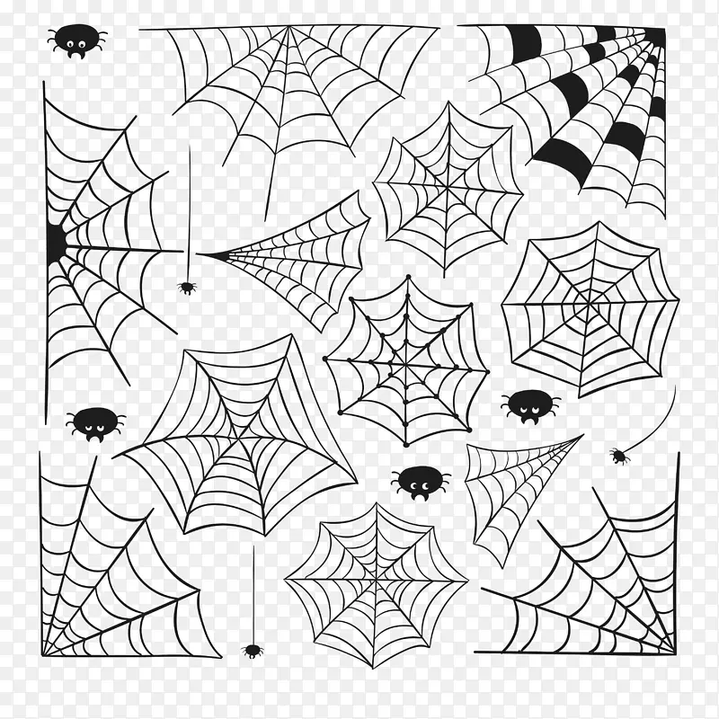 蜘蛛网卡通万圣节-蜘蛛网