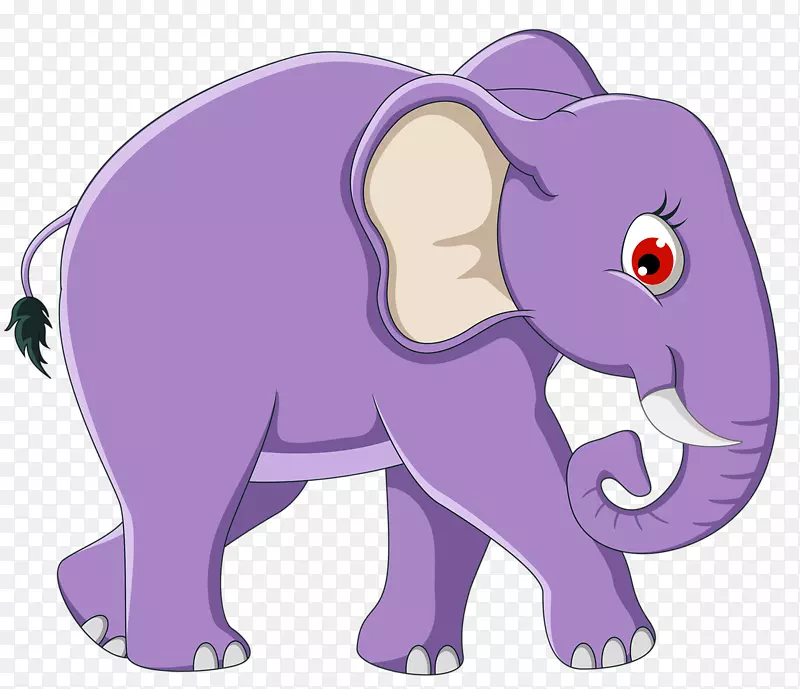 卡通大象免版税插图-可爱的大象