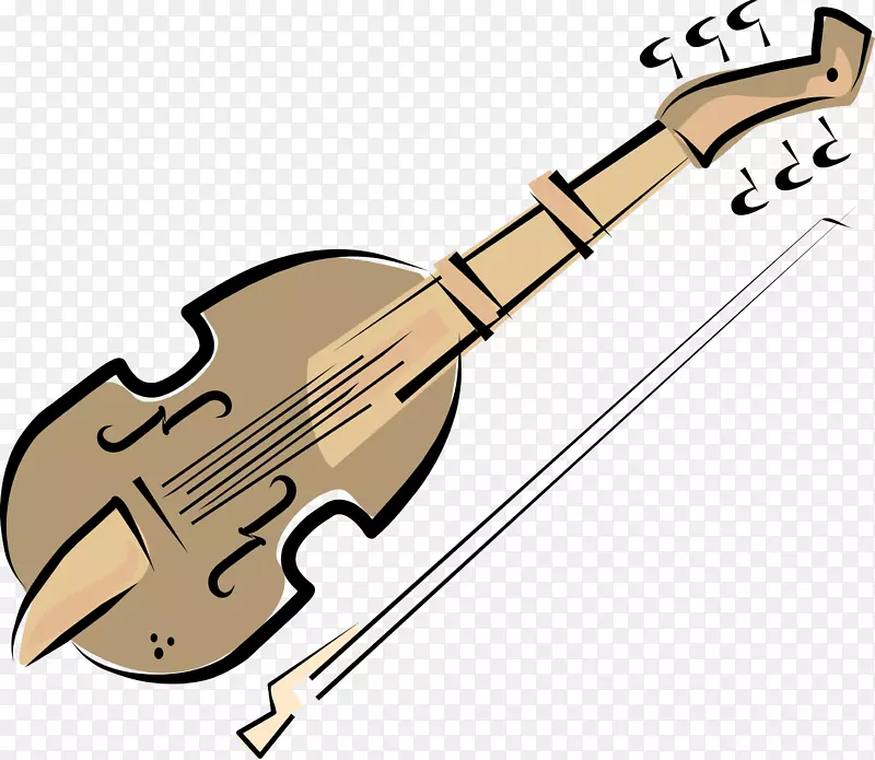 低音吉他低音小提琴乐器卡通小提琴