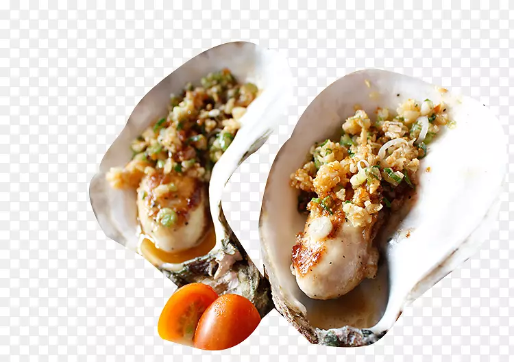 牡蛎烧烤海鲜贻贝蛤-大姜烤牡蛎材料